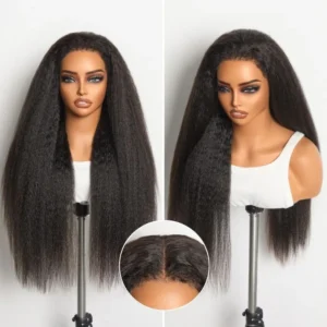 Luvme All-Day Comfort™ Wig 4C Kinky Edges Kinky Straight Glueless 7x6 Closure HD Lace Human Hair Wig Pre-Cut Lace - Image 2