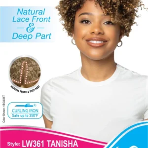 queen b lace wig lw361 tanisha – natural lace front with deep part