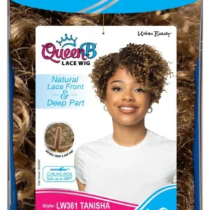 queen b lace wig lw361 tanisha – natural lace front with deep part