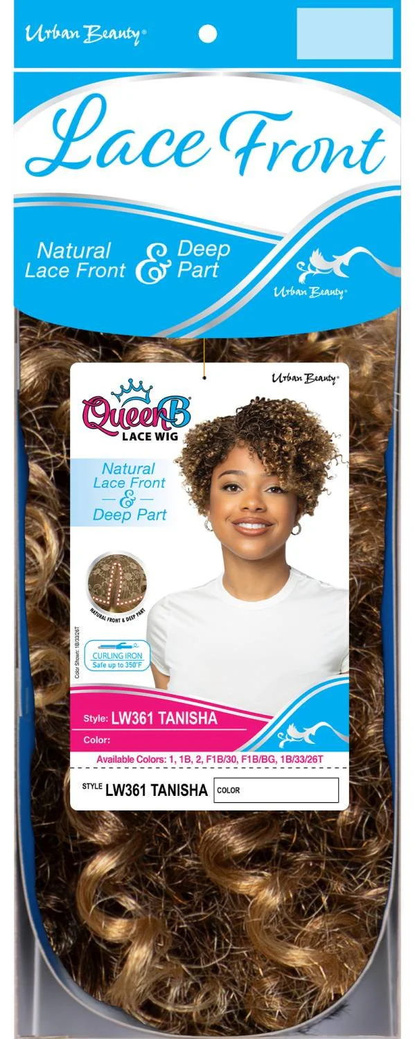 queen b lace wig lw361 tanisha – natural lace front with deep part